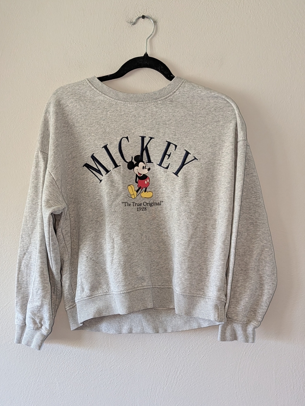 XS Disney H&M Gray Crewneck Sweatshirt